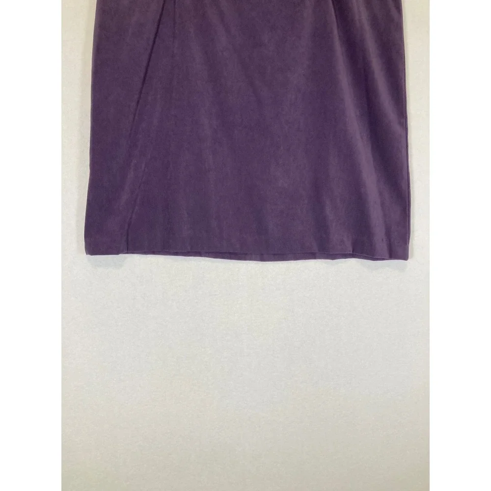 Whimsigoth Whos‎ Tracy by Tracy Evans Women 18 Purple Faux Suede Mini Skirt Plum